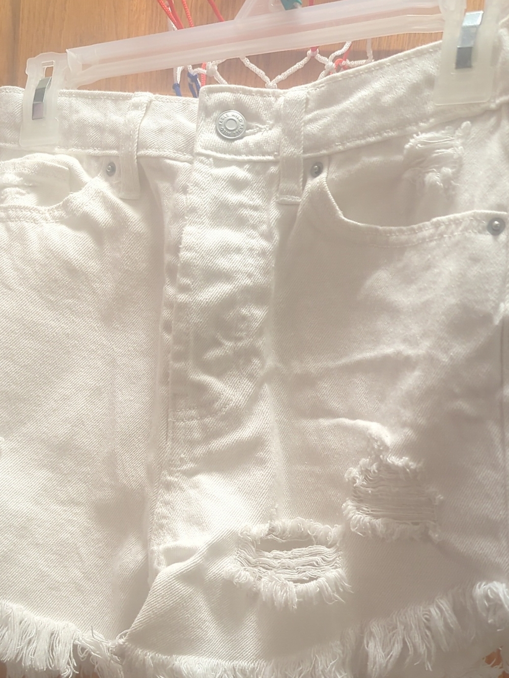 wild fable White Distressed Denim Jean Shorts
